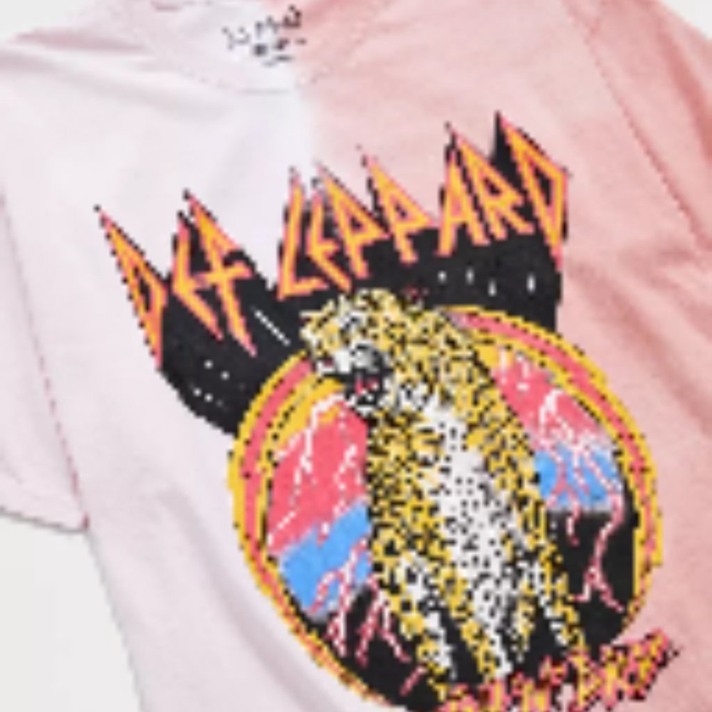Urban Outfitters Pink Def Leppard Graphic Tee
